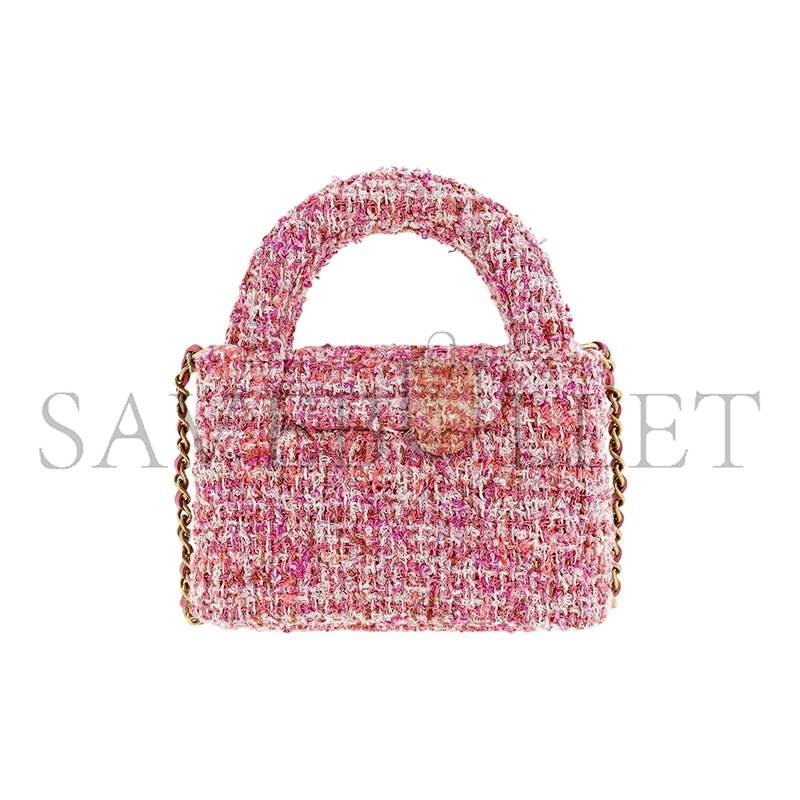 CHANEL KELLY NANO SHOPPING BAG TWEED AS3435 (12.5*8.3*4cm)